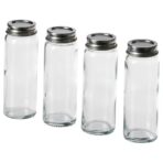 CITRONHAJ Spice jar, clear glass/stainless steel, 10 cl