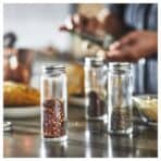 CITRONHAJ Spice jar, clear glass/stainless steel, 10 cl - Image 3
