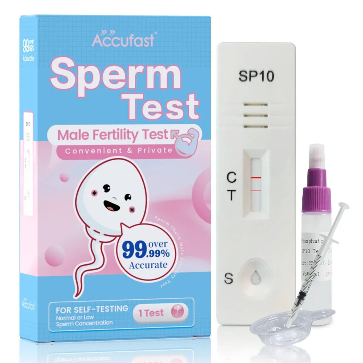 Accufast Male Fertility Sperm Test Kit 1 pack - Image 1