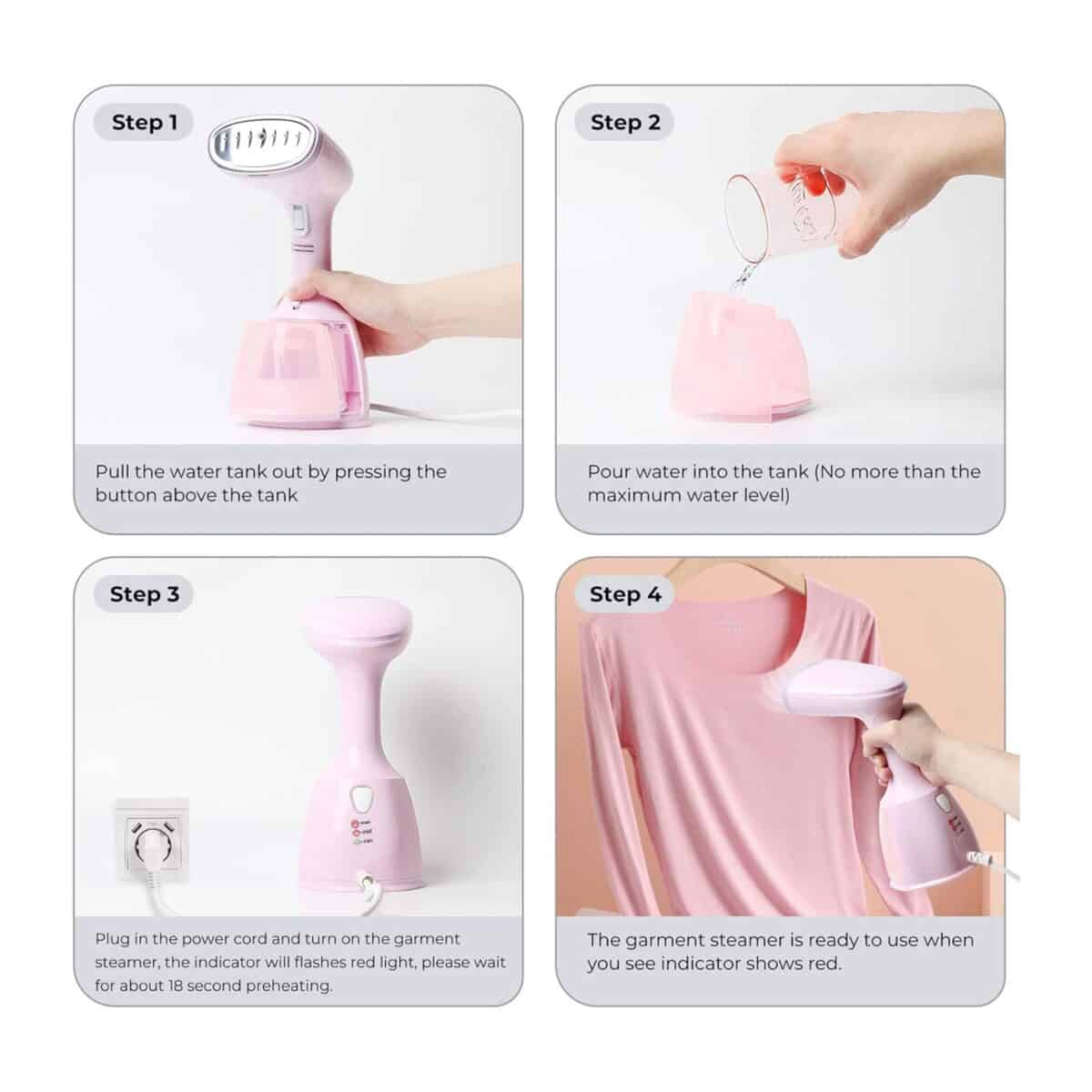 Hodekt Portable Steam Iron Adjustable Ironing Machine 1500W - Image 6