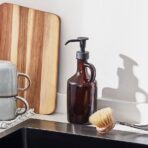 VÄLVÅRDAD Soap dispenser, brown - Image 2