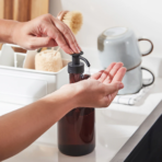 VÄLVÅRDAD Soap dispenser, brown - Image 3