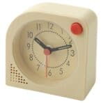 TJINGA Alarm clock, pale yellow, 8x8 cm