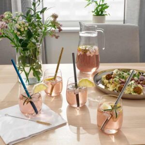 LUFTTÄT Drinking straws/cleanbrush set of 5, mixed shapes mixed colours - Image 6