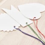 FÖNSTERFIKUS Label with string, set of 9, white - Image 3