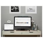 STÄNKREGN LED ring lamp, dimmable/turquoise - Image 3