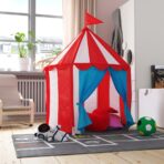 CIRKUSTÄLT Children's tent, red/blue white - Image 2