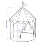 CIRKUSTÄLT Children's tent, red/blue white - Image 6