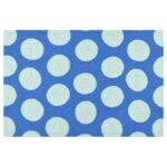 KÖRFÄLTSPIL Door mat, blue green/circle pattern, 40x60 cm