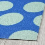 KÖRFÄLTSPIL Door mat, blue green/circle pattern, 40x60 cm - Image 2