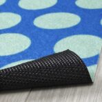 KÖRFÄLTSPIL Door mat, blue green/circle pattern, 40x60 cm - Image 3