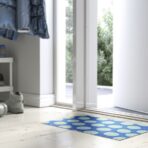 KÖRFÄLTSPIL Door mat, blue green/circle pattern, 40x60 cm - Image 4