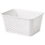 PLOGSVÄNG Storage basket, white, 15x20x10 cm