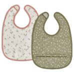 GULDVÄVARE Bib, green/white
