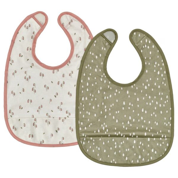 GULDVÄVARE Bib, green/white