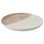 KRUSTISTEL Side plate, patterned/light beige, 20 cm