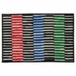 VÄNDPLATS Door mat, multicolour/stripe, 40x60 cm