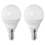 SOLHETTA LED bulb E14 470 lumen, globe opal white