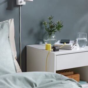 HAVSKÅL 2-piece, USB anchor, black/yellow - Image 2