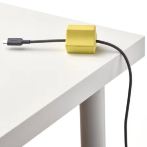 HAVSKÅL 2-piece, USB anchor, black/yellow - Image 3