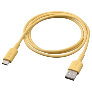 SITTBRUNN USB-A to USB-C, light yellow, 1 m