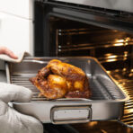 KONCIS Roasting tin with grill rack, stainless steel, 40x32 cm - Image 2