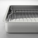 KONCIS Roasting tin with grill rack, stainless steel, 40x32 cm - Image 5
