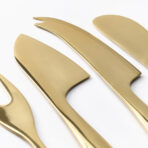 TILLAGD Cheese knife, set of 4, brass-colour - Image 3
