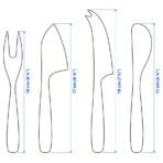 TILLAGD Cheese knife, set of 4, brass-colour - Image 4