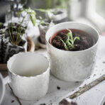 SESAMFRÖN Plant pot, in/outdoor off-white, 9 cm - Image 3