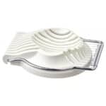 Fresh cut vegetable slicer for kitchen use, stainless steel and plastic design.