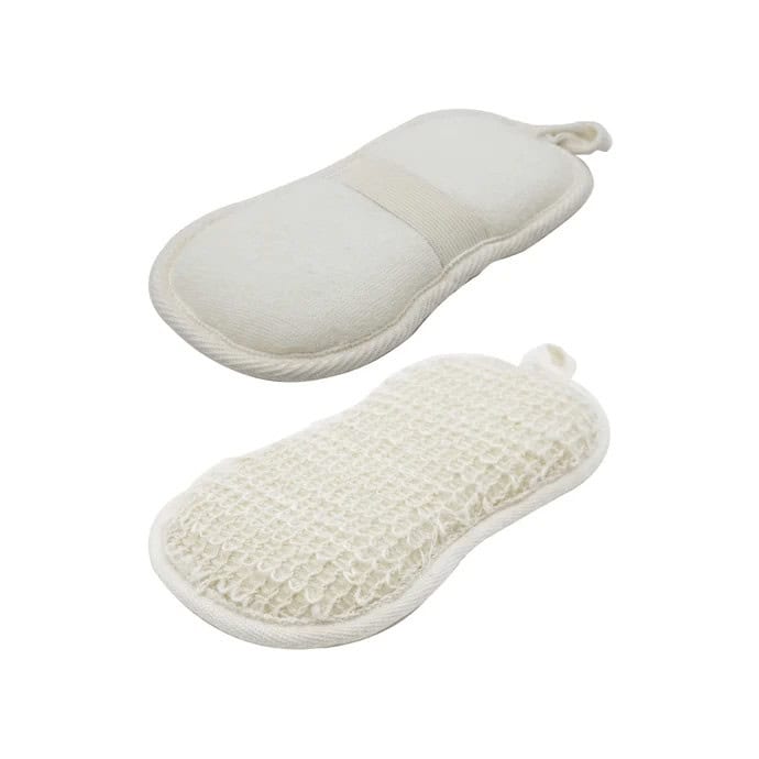 White washing mitts for skincare and cleaning, soft and breathable fabric, comfortable to use.