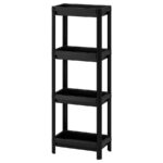 Black multi-tier storage rack for home organization | OKDEALS online shopping.