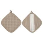 VÄLVÅRDAD Pot holder, beige, 19x19 cm