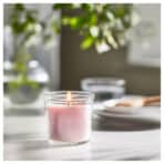 LUGNARE Scented candle in glass, Jasmine/pink, 20 hr - Image 3