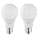 SOLHETTA LED bulb E27 806 lumen, dimmable/globe opal white