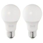 SOLHETTA LED bulb E27 470 lumen, globe opal white