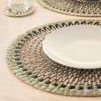 PENNFISK Place mat, natural/sedge handmade, 37 cm - Image 3