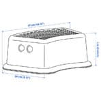 FÖRSIKTIG Children's stool, white/turquoise - Image 5