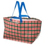VINTERFINT Carrier bag, large, check pattern multicolour, 55x37x35 cm/71 l
