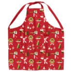 VINTERFINT Apron, Christmas pattern red, 85x89 cm