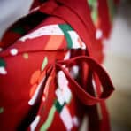 VINTERFINT Apron, Christmas pattern red, 85x89 cm - Image 3