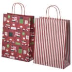 VINTERFINT Gift bag, mixed patterns red, 26x35 cm
