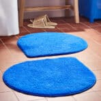 BERGVATTNET Bath mat, blue, 60x60 cm - Image 2