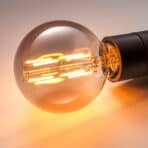 MOLNART LED bulb E27 150 lumen, globe grey clear glass, 95 mm - Image 2