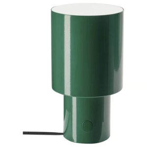 Dimmable green table lamp, 22 cm tall, perfect for modern home decor. Energy-efficient lighting with.