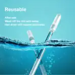 Eco-friendly reusable metal straw for drinks.