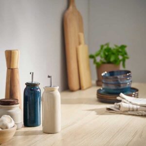BRUGDHAJ Oil/vinegar bottle, beige, 19 cm - Image 3