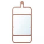 GRANVÅG Mirror, wall hanging/pink, 22x48 cm