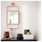 GRANVÅG Mirror, wall hanging/pink, 22x48 cm - Image 2